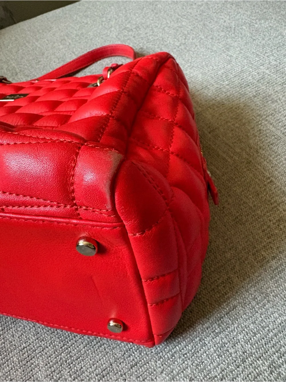 kate spade Red Quilted Bag with Chain-Strap